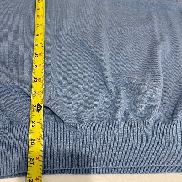 Peter Millar Crown Mens Vest Large Blue 1/4 Zip Cashmere‎ Silk Oldmoney Golf - Picture 4 of 9